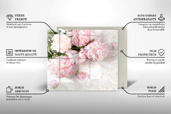 Deska kuchenna Delikatne róże kwiaty