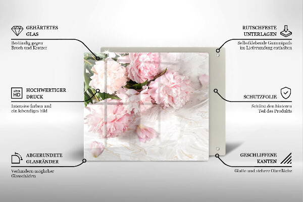 Deska kuchenna Delikatne róże kwiaty