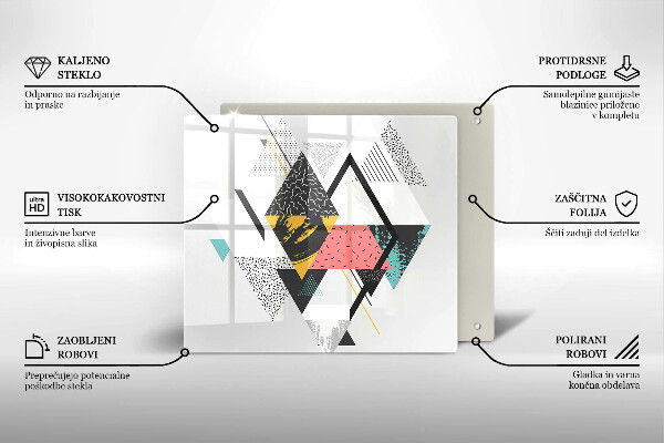 Deska kuchenna Abstrakcja trójkąty