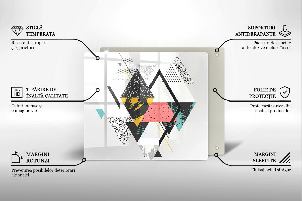 Deska kuchenna Abstrakcja trójkąty
