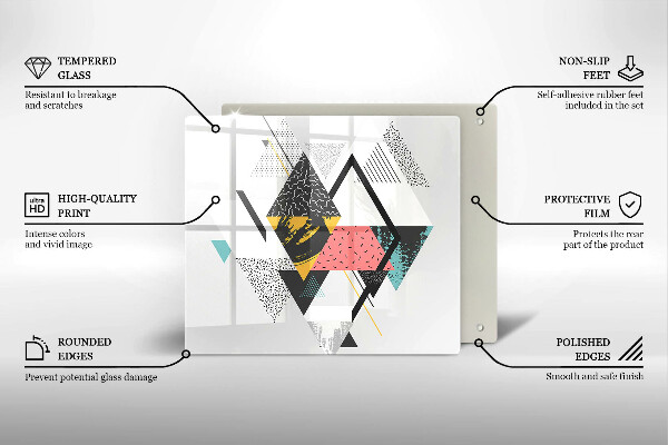 Deska kuchenna Abstrakcja trójkąty