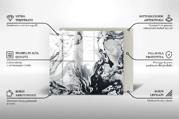 Deska kuchenna Abstrakcja tusz