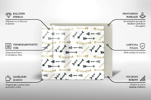 Deska kuchenna Wzór boho strzałki