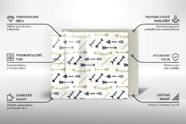 Deska kuchenna Wzór boho strzałki