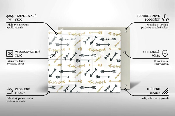 Deska kuchenna Wzór boho strzałki