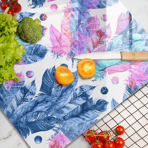 Deska kuchenna Ilustracja boho piórka