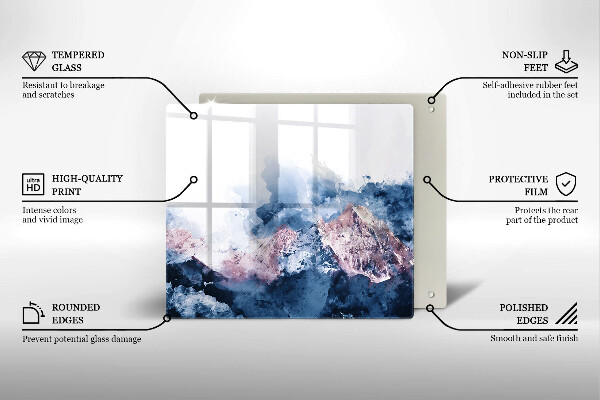 Deska kuchenna Abstrakcja malowane góry