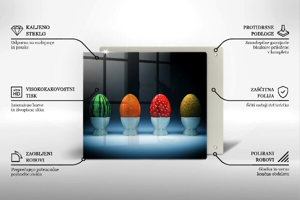 Deska kuchenna Abstrakcja owoce jajka