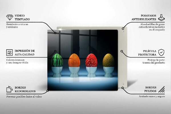 Deska kuchenna Abstrakcja owoce jajka