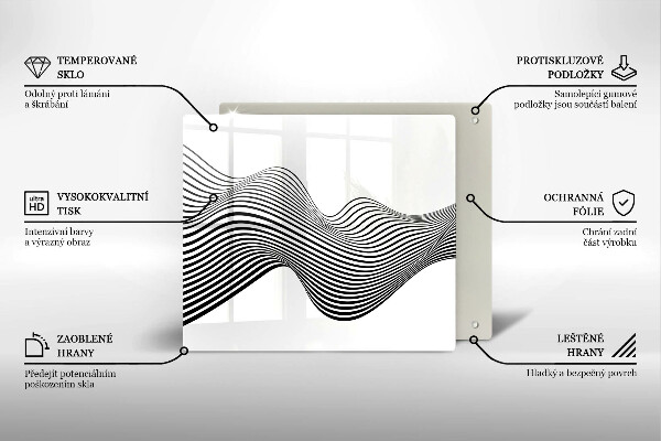 Deska kuchenna Linearna abstrakcja