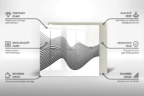 Deska kuchenna Linearna abstrakcja