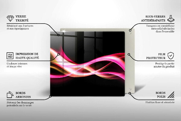 Deska kuchenna Abstrakcja neonowy dym