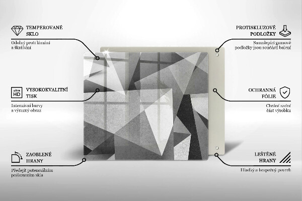 Deska kuchenna Betonowa ostra abstrakcja