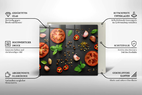 Deska kuchenna Pomidory i przyprawy