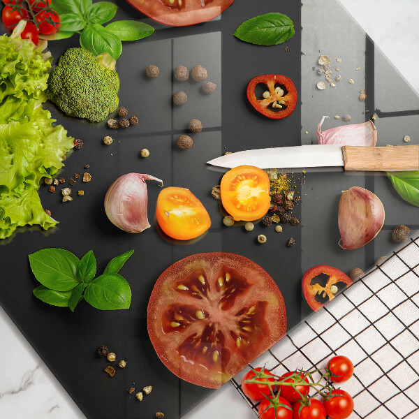 Deska kuchenna Pomidory i przyprawy