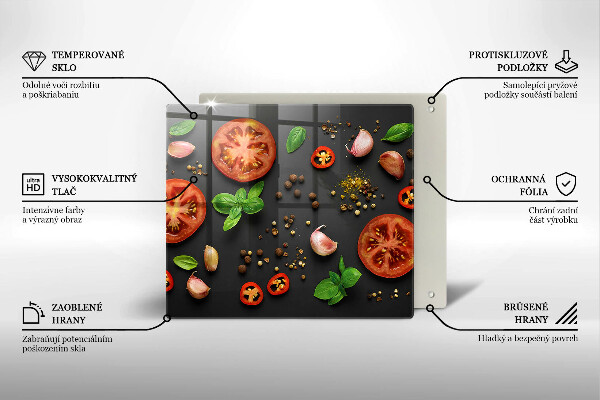 Deska kuchenna Pomidory i przyprawy