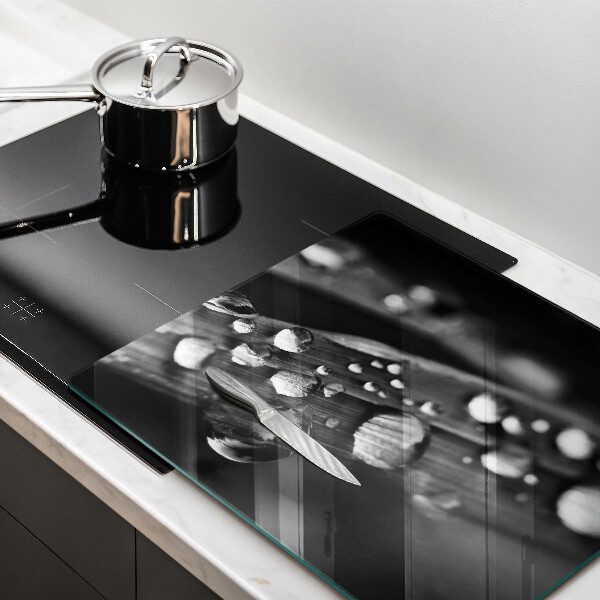 Deska kuchenna Krople rosy na liściach