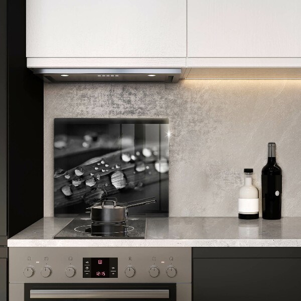 Deska kuchenna Krople rosy na liściach