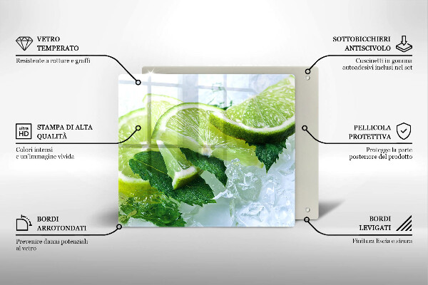 Deska kuchenna Limonka mięta i lód