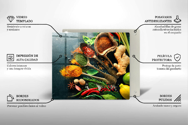 Deska kuchenna Kuchenne przyprawy łyżki