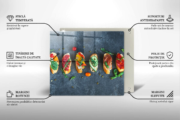Deska kuchenna Kolorowe kanapki