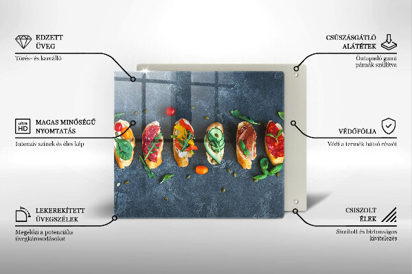 Deska kuchenna Kolorowe kanapki