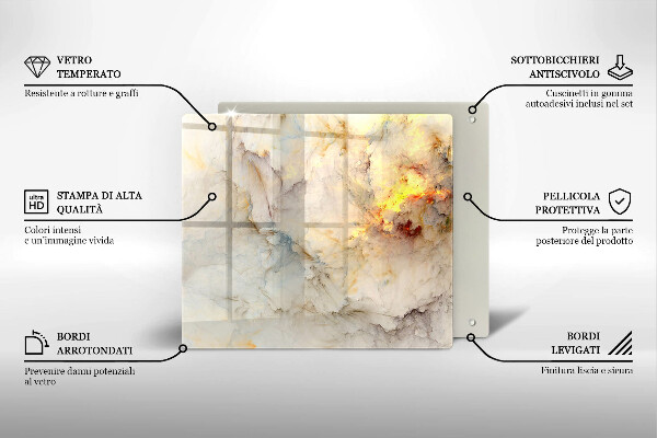 Deska kuchenna Tekstura marmur ze złotem