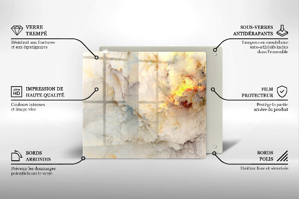 Deska kuchenna Tekstura marmur ze złotem