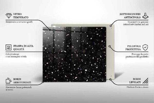 Deska kuchenna Ciemny kamień gres