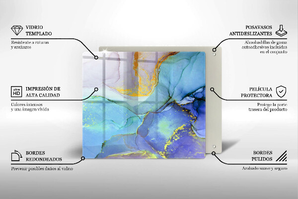 Deska kuchenna Pęknięty kamień złoto