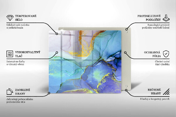 Deska kuchenna Pęknięty kamień złoto