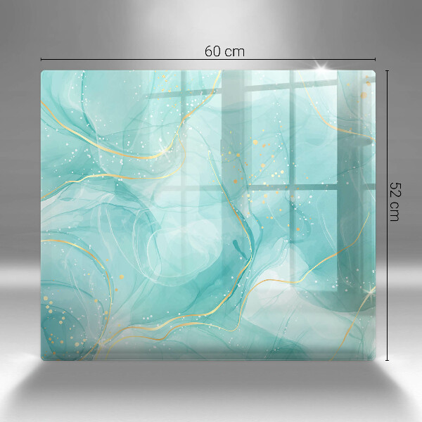 Deska kuchenna Błękitno-złota abstrakcja