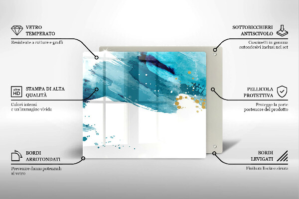 Deska kuchenna Niebieskie plamy