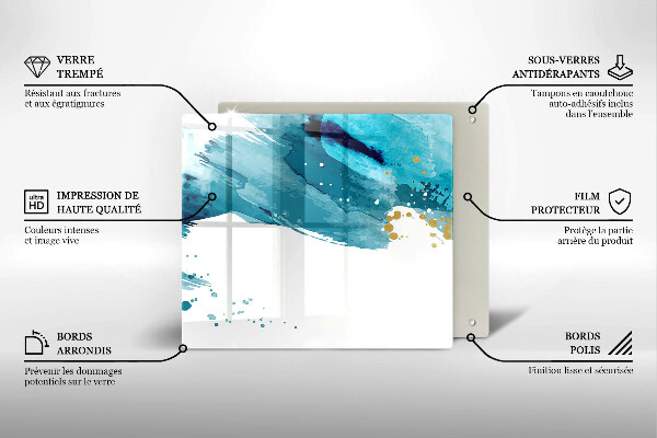 Deska kuchenna Niebieskie plamy