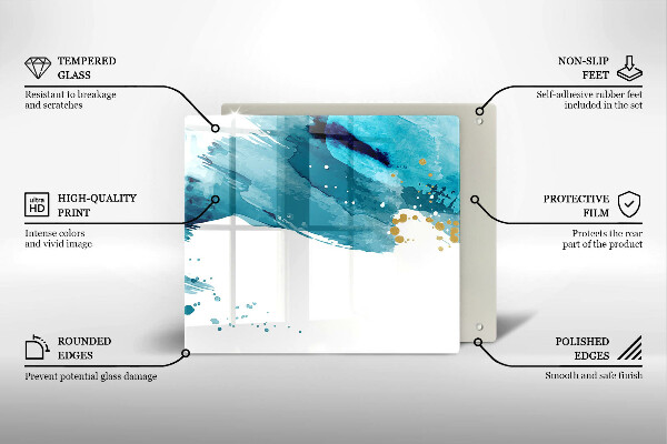 Deska kuchenna Niebieskie plamy