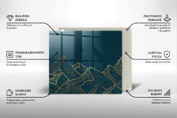 Deska kuchenna Abstrakcyjne góry