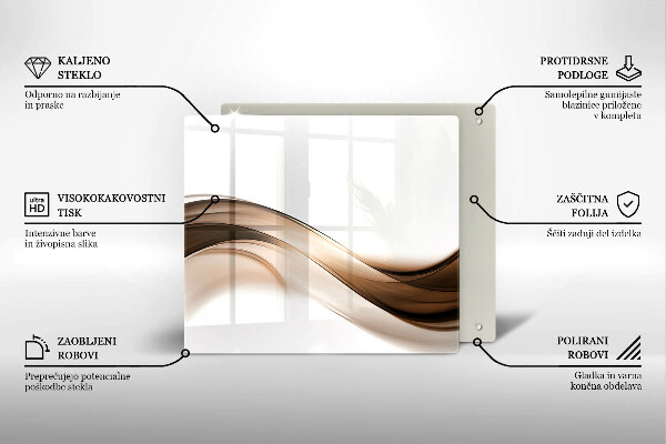 Deska kuchenna Abstrakcja brązowe linie