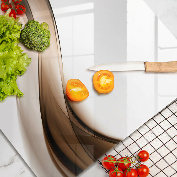 Deska kuchenna Abstrakcja brązowe linie