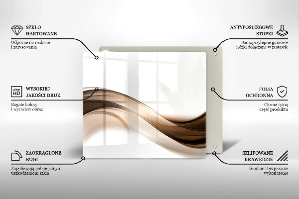 Deska kuchenna Abstrakcja brązowe linie