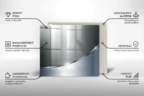 Deska kuchenna Wzór metalowa abstrakcja