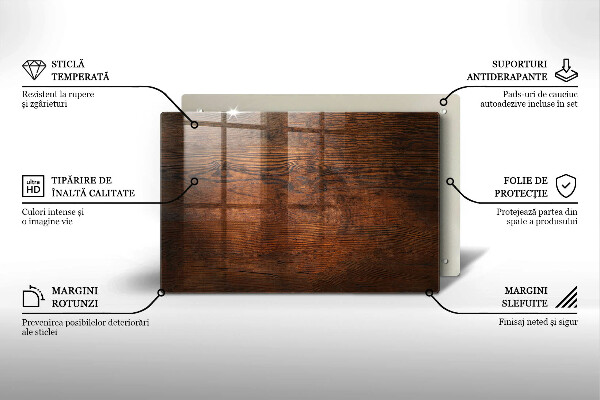 Deska do kuchni Ciemne drewno deska