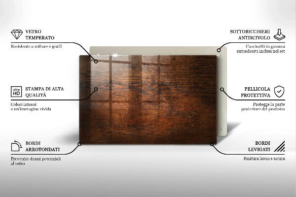Deska do kuchni Ciemne drewno deska