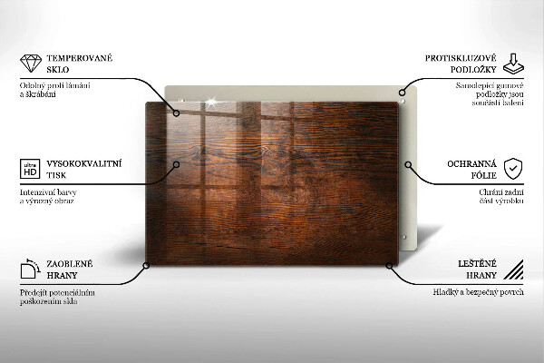 Deska do kuchni Ciemne drewno deska