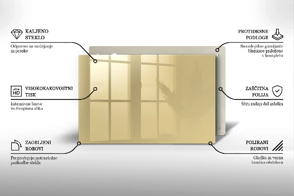 Szklana deska do kuchni Kolor beżowy