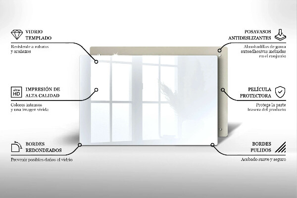 Szklana deska do kuchni Kolor biały