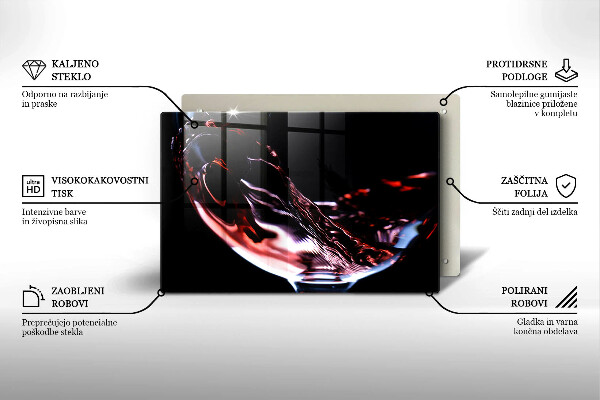 Deska do kuchni Kieliszek czerwonego wina