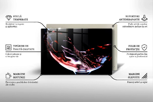 Deska do kuchni Kieliszek czerwonego wina