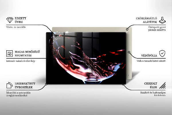Deska do kuchni Kieliszek czerwonego wina