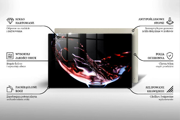 Deska do kuchni Kieliszek czerwonego wina