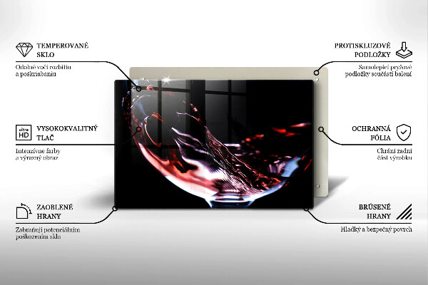 Deska do kuchni Kieliszek czerwonego wina